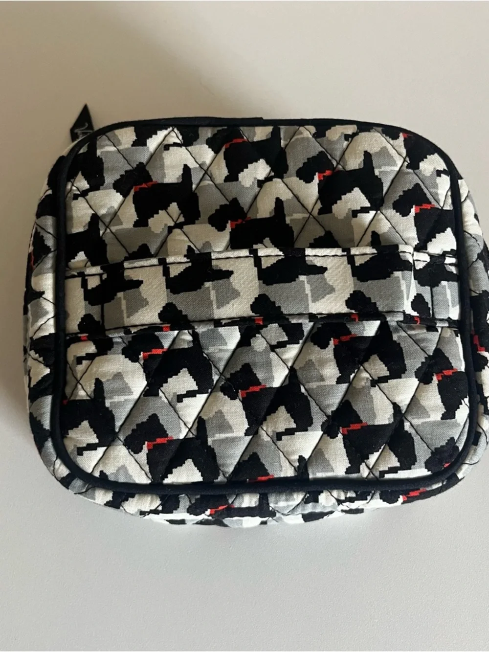Vera Bradley black & white Scottie Dog makeup or jewelry bag, never used - Picture 2 of 8